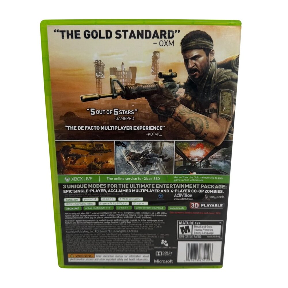 Xbox 360 - Call of Duty Black Ops - CIB - Tested/Works - Picture 2 of 4